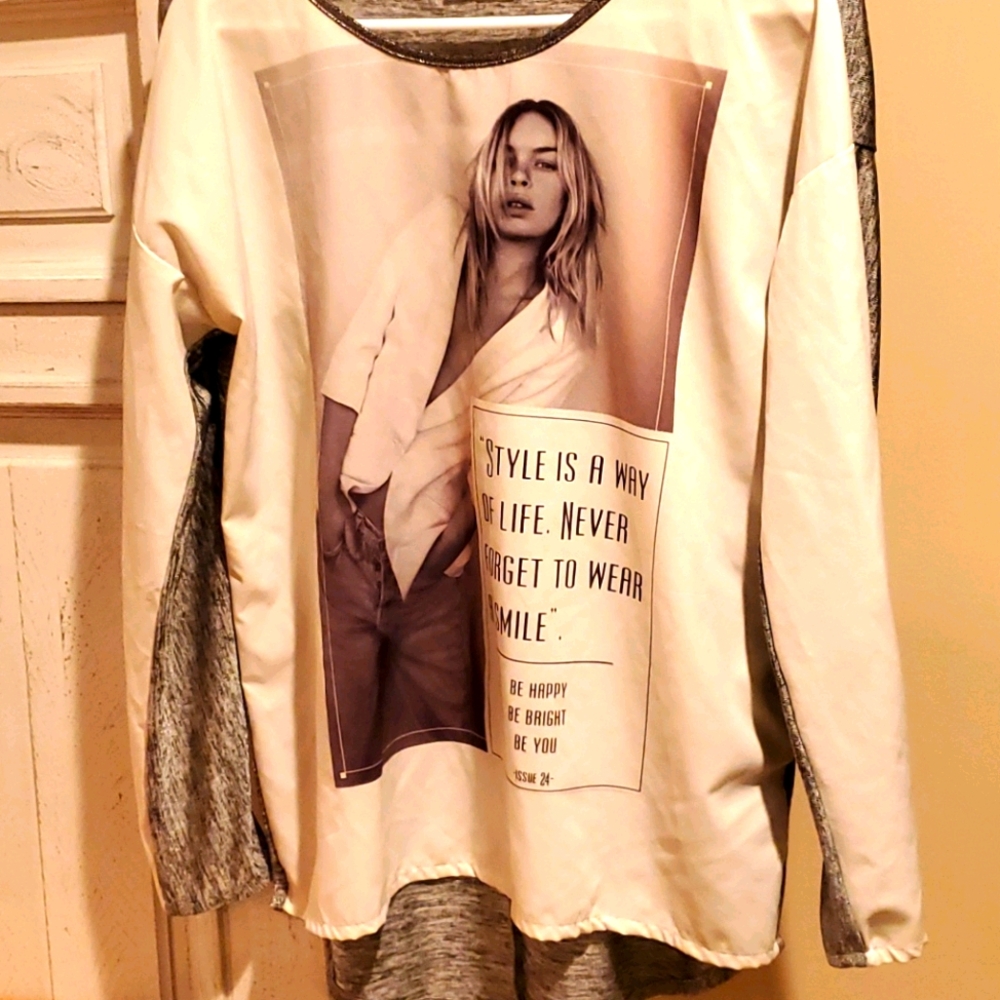 Zara W & B collection long sleeve blouse